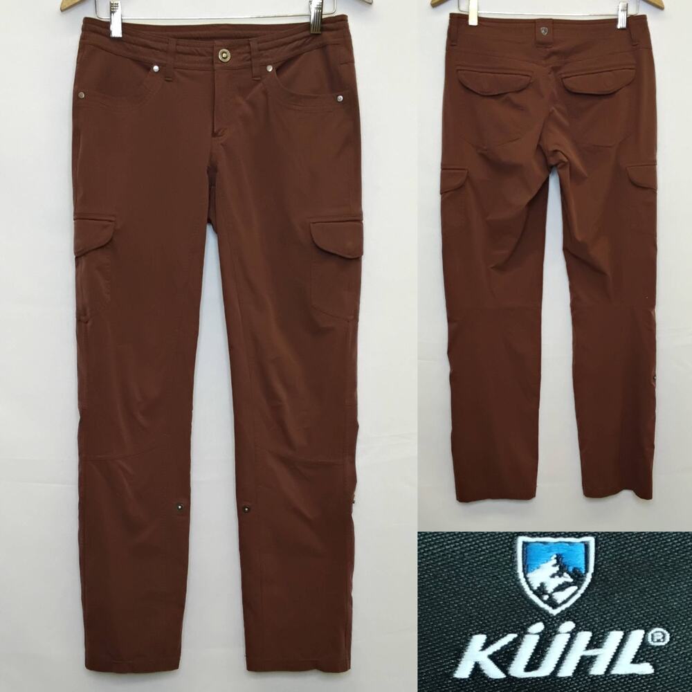 Kuhl Pants Women's 6 31x31 Red Drawstring Lightweight Hiking Activewear #J5612